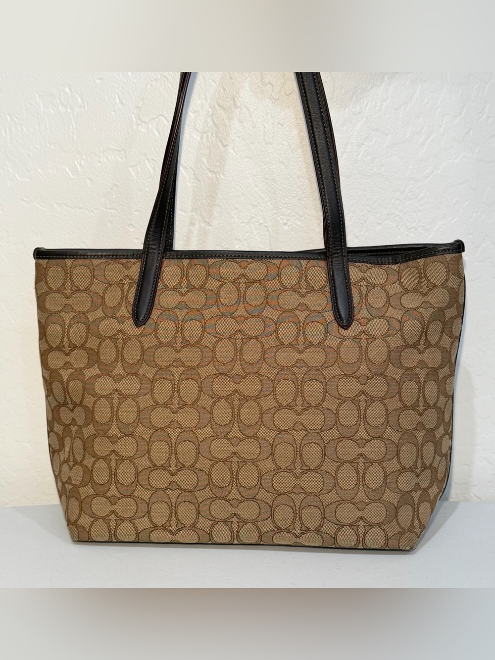 Coach Signature Jacquard Taylor Tote Bag - Picture 4 of 12